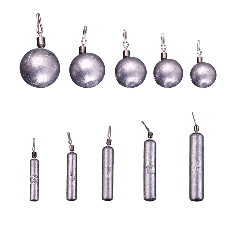 Lu Ya pour accesorios de pesca de plomo de pesca accesorios de equipo de pesca de plomo inferior anti-Colgante Grupo DE PESCA DE Texas forma de gota de agua cilíndrica redonda