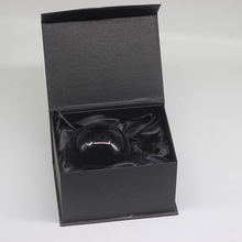 80mm水晶玻璃球底板底座礼盒黑色礼物翻盖套装纸盒木盒