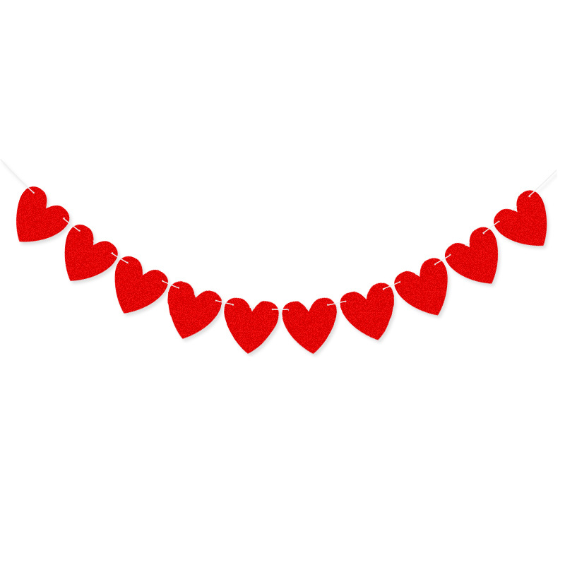 DFN74 10 piezas rojo amor Garland