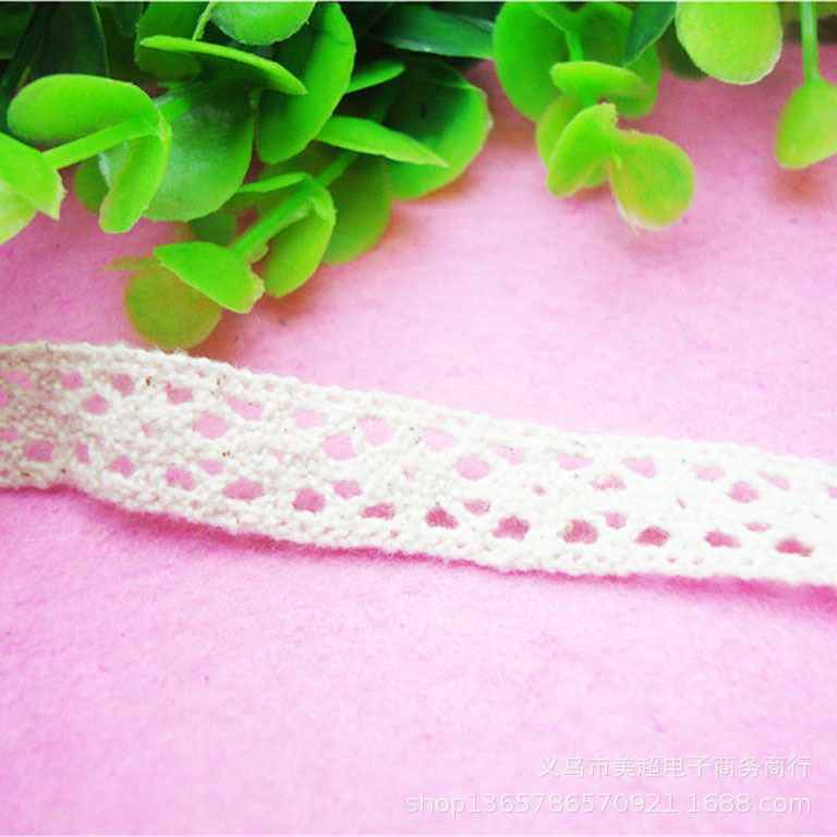 厂家直发机织棉线花边1.1cm手工袖套头饰裙边童装袖口发饰辅料