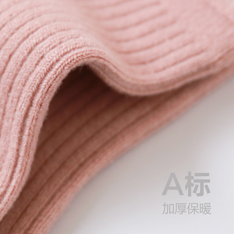 Calcetines de bebé Otoño e Invierno Nuevo cepillado cálido engrosado cepillado calcetines recién nacidos bebé peinado algodón doble aguja media pantorrilla Calcetines