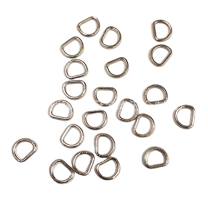 Diámetro interior 4mm mini D hebilla pequeño tamaño D anillo Ropa Accesorios de ropa de Bebé Ropa de metal botones de bebé bolsa Accesorios