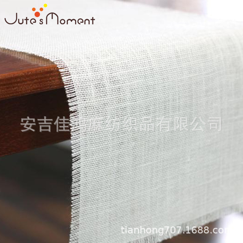 Mantel de yute estilo granja, decoración rústica gruesa de lino para hogar multicolor