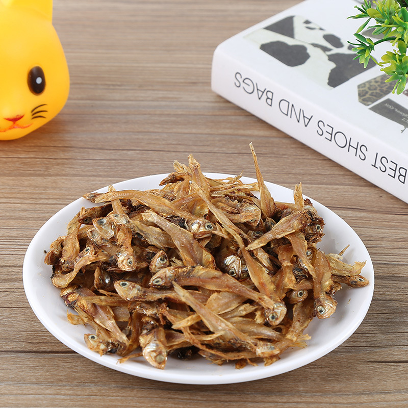 Aperitivos para gatos para mascotas Aperitivos para gatos secos de pescado pequeño Aperitivos para gatos para engorde Nutrición Suplemento de calcio Palos molinos Suministros para gatos jóvenes Carne seca liofilizada