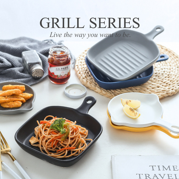 Ins Nordic breakfast Western food dish baking tray ceramic tableware…