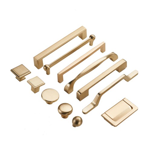 Okali golden American simple cabinet wardrobe drawer cabinet door kitchen cabinet copper brushed handle zinc alloy door handle