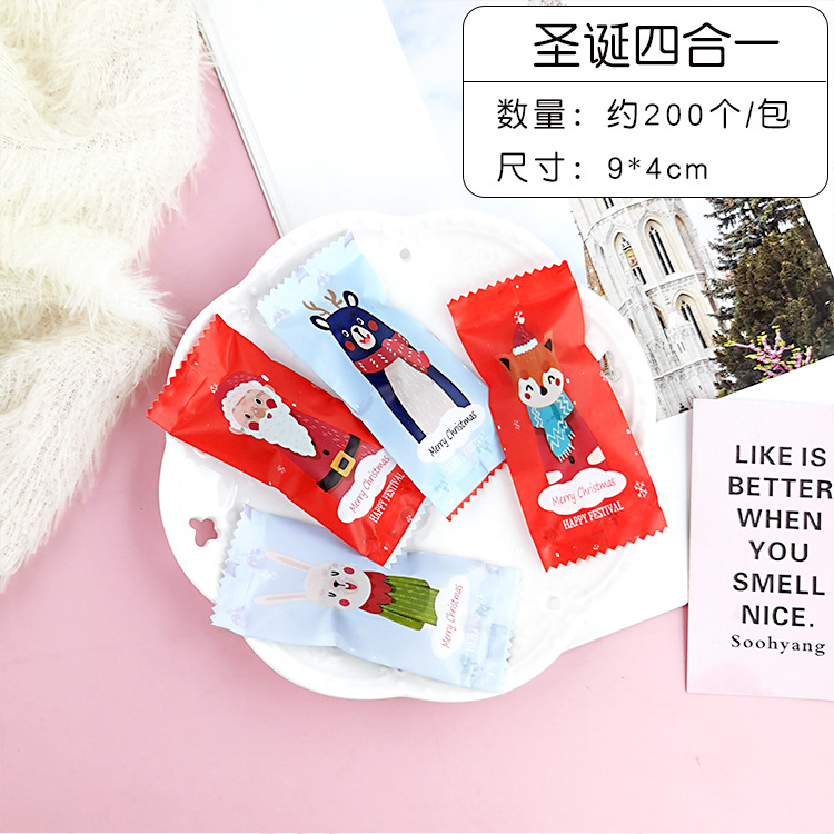 Embalaje para hornear creativo hecho a mano turrón bolsa de fruta transparente engrosada bolsa de caramelo lindo embalaje papel de caramelo 100 piezas