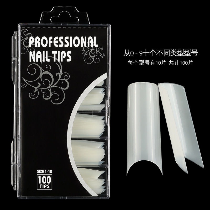 Factory online 100 boxed new water pipe a bamboo tube French nail natural color