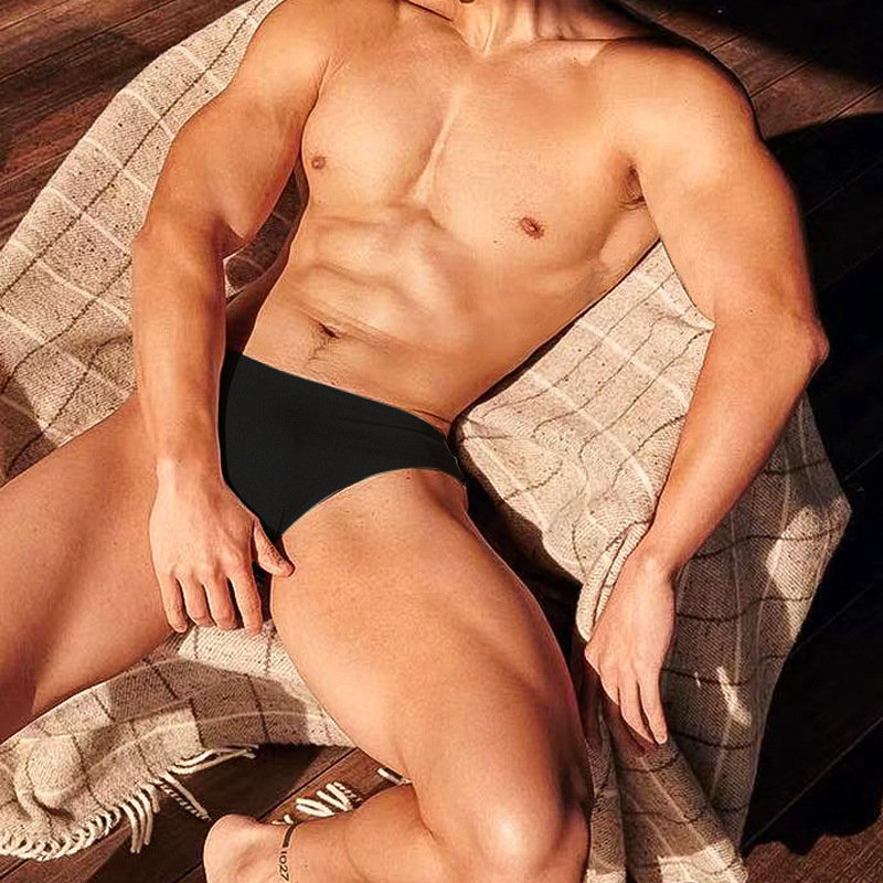 ADANNU new solid color triangle breathable bag body shaping men's underwear modal low waist triangle underwear AD315