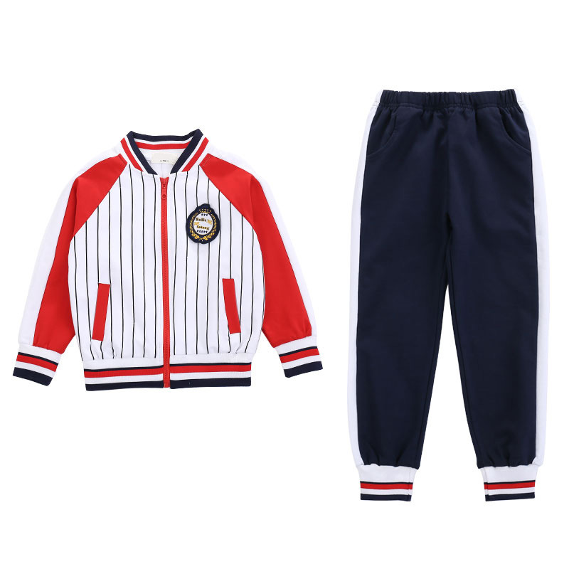 Uniforme escolar para estudiantes de escuela primaria traje de primavera y otoño ropa de clase de maestro para niños estilo universitario británico otoño jardín de infantes ropa de jardín traje de dos piezas