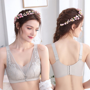 Underwear Women's Large Size Bra Without Steel Rings Thin Strapless Large Chest Shaping Small Adjustable Collapsed Breast Bra Gathering