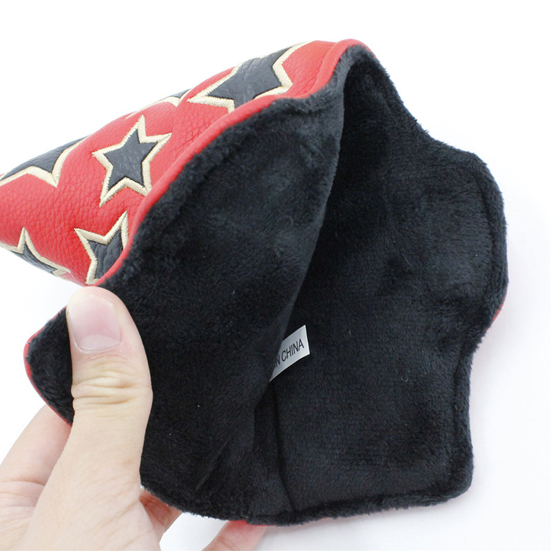 Directo de fábrica Golf Club cubierta PU putter cubierta estrella bordado Diseño transfronterizo Amazon Venta caliente