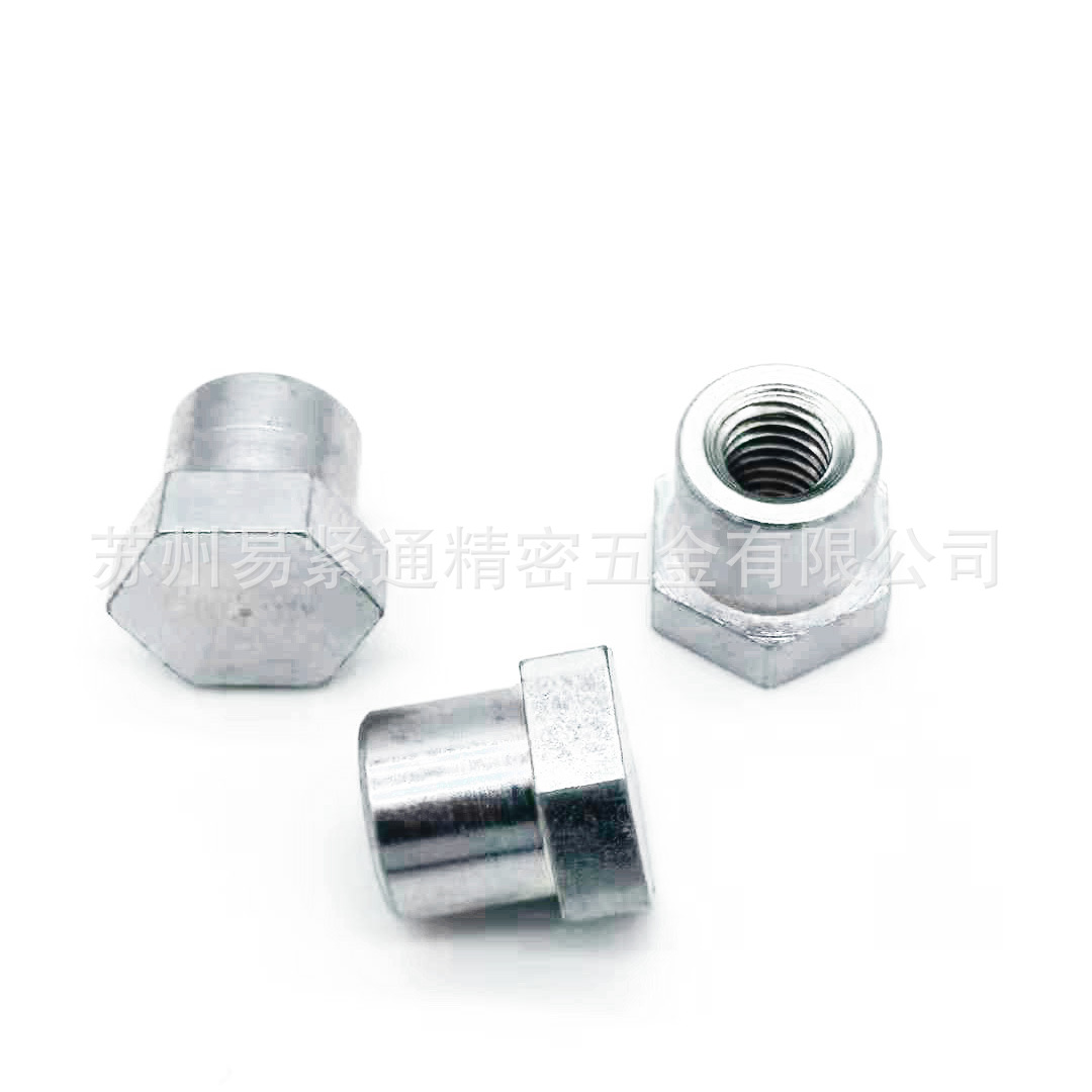 厂家批发预埋紧固件外六角螺母M6内螺纹机械不锈钢配件五金件螺丝
