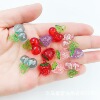 Three dimensional strawberry, resin, pendant with accessories, earrings, hair accessory, handmade, wholesale