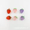 Three dimensional strawberry, resin, pendant with accessories, earrings, hair accessory, handmade, wholesale