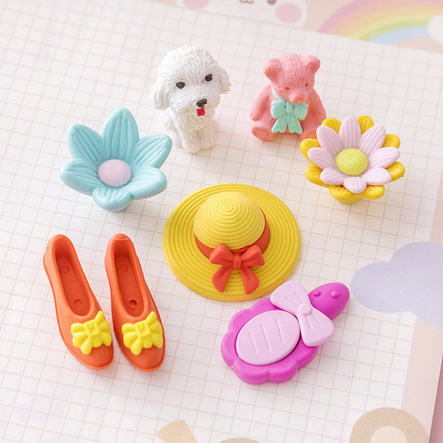 Cute assembled eraser, suction card, small gift, kindergarten reward, student holiday prize, creative stationery T