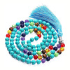 Long bracelet with tassels, necklace, accessory, Amazon, 108 beads, boho style