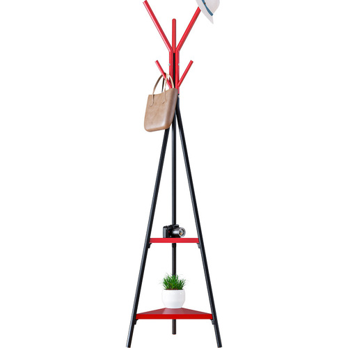 Simple clothes hanger floor-standing bedroom coat rack small clothes rack hanging bag rack household iron clothes rack storage rack