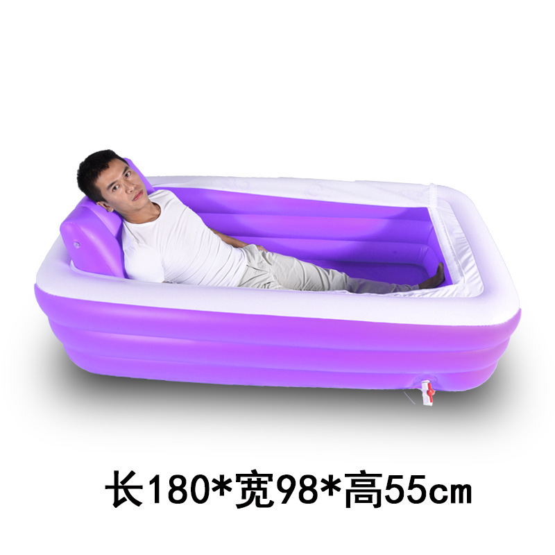 Nueva plegable masaje del hogar caja de vapor PVC engrosada respaldo bañera inflable pasta piscina