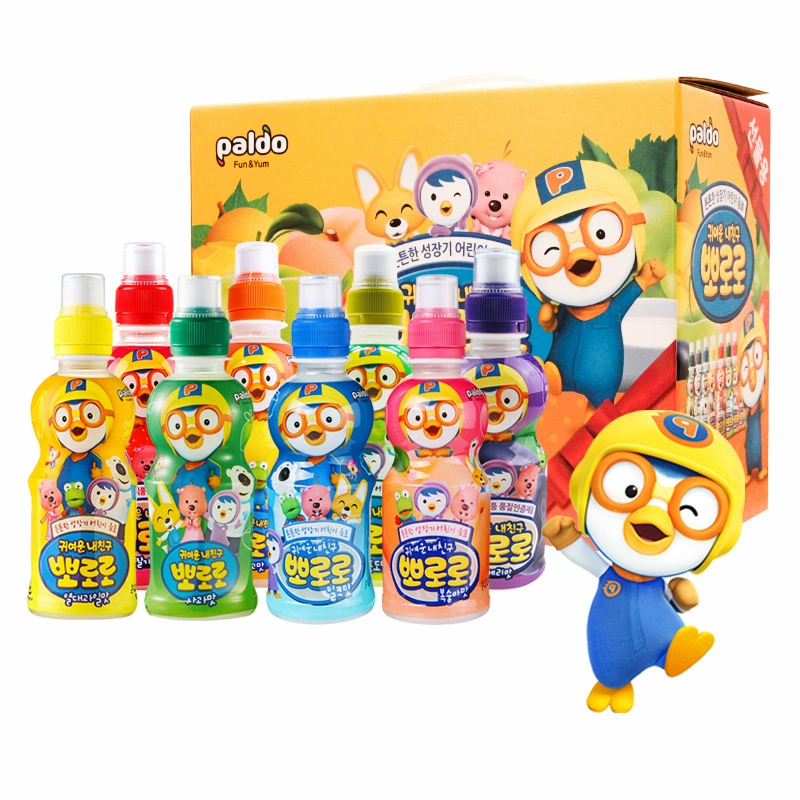 Южная Корея импортировала детский напиток Baolulu Bao Lele, молочный фруктовый кальциевый лактат, 235 мл