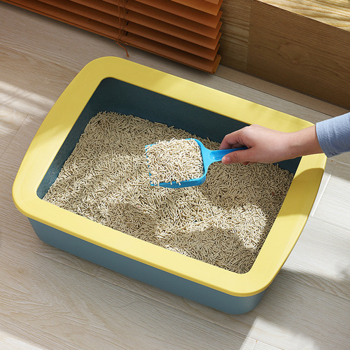 Fashionable anti-splash cat litter box semi-enclosed cat toilet thickened cat litter box pet utensils cat litter scoop cat poop box