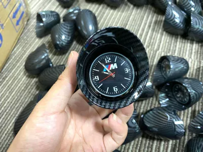 Car ornaments Electronic Clock Carbon Fiber Pattern - m-standard