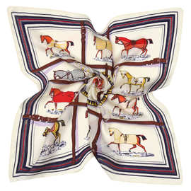 可印logo 真丝丝巾 桑蚕丝防晒围巾复古丝巾