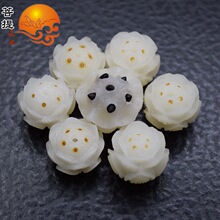 精雕白菩提根莲蓬镶嵌多层莲花 天然菩提子DIY 装饰 配饰批发