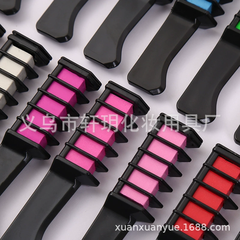 Multicoloured handheld hair dye, disposable small brush