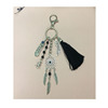 Turquoise keychain with tassels suitable for men and women, pendant, European style, boho style