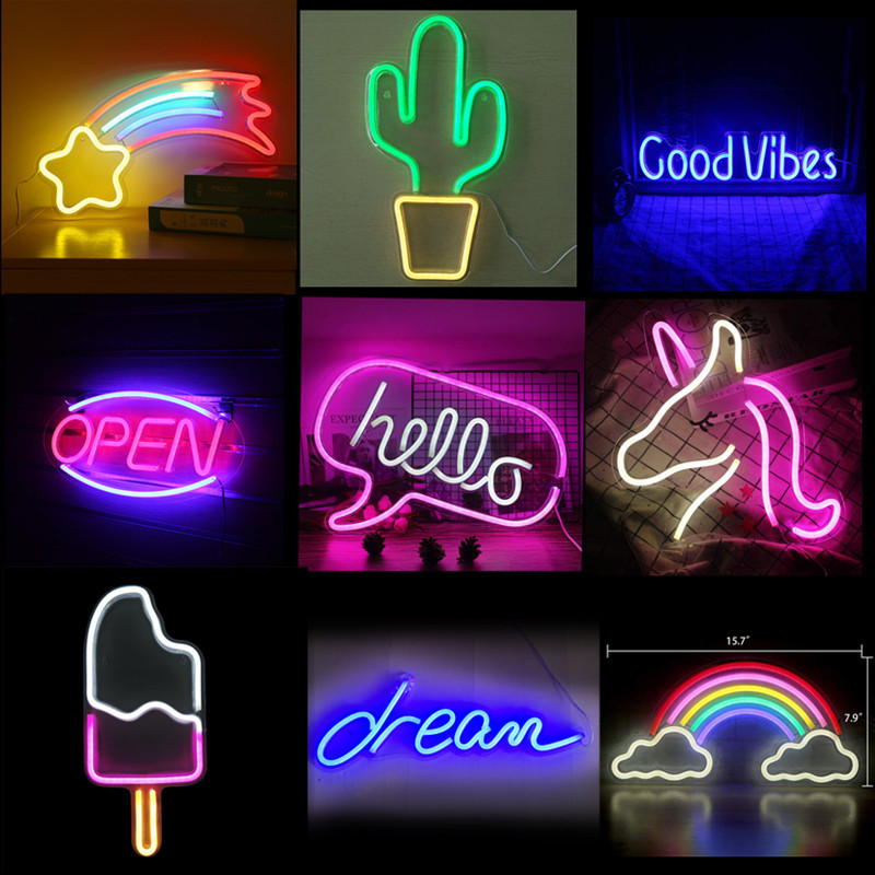 Factory direct sales 2020 new LED neon styling lights cross-border e-commerce hot selling LED backboard neon lights