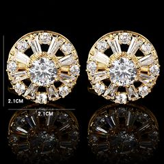 Cufflinks for Men and Women, Swarovski Crystal French Style Red Gemstone Cufflinks