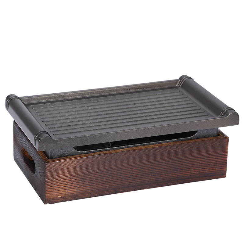 Horno de barbacoa de alcohol de carbón de estilo japonés comercial pinchos de pescado a la parrilla barbacoa de carbón placa antiadherente aislamiento de calefacción horno multiusos