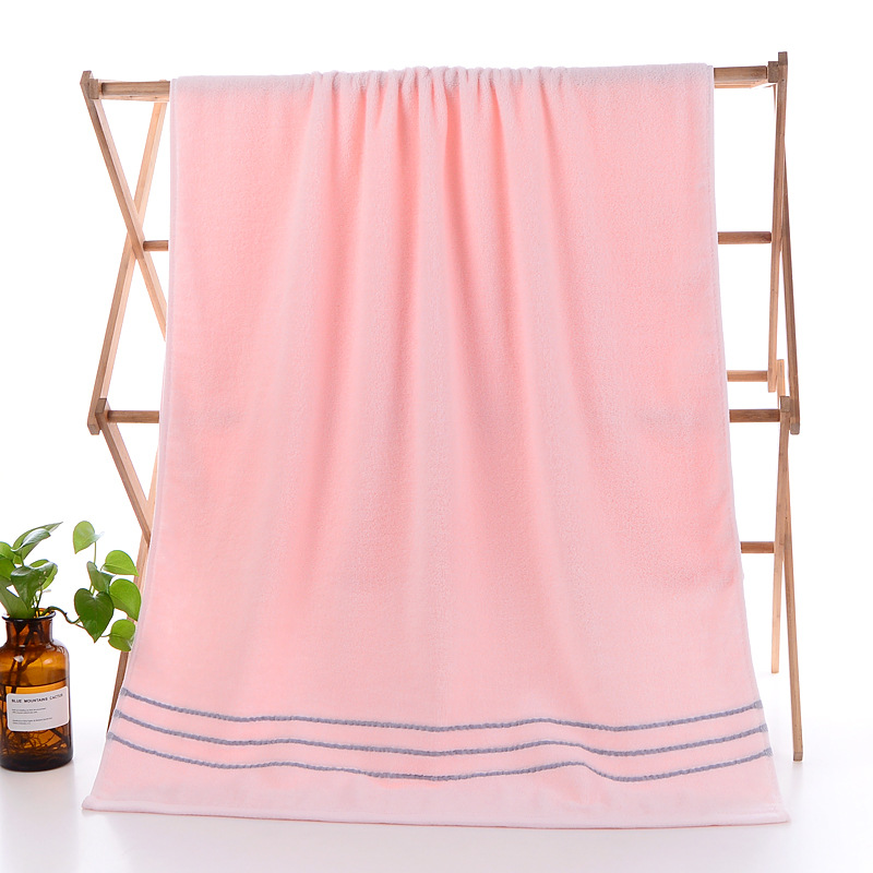 Toallas de baño para adultos de satén de color sólido 70 * 140cm algodón collar suave toallas de baño absorbentes al por mayor toallas de baño domésticas