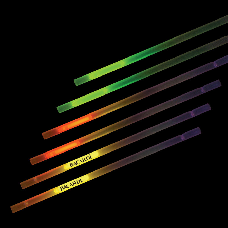 Paja fluorescente de la alegría del concierto de la paja de emisión de luz para la barra de Halloween