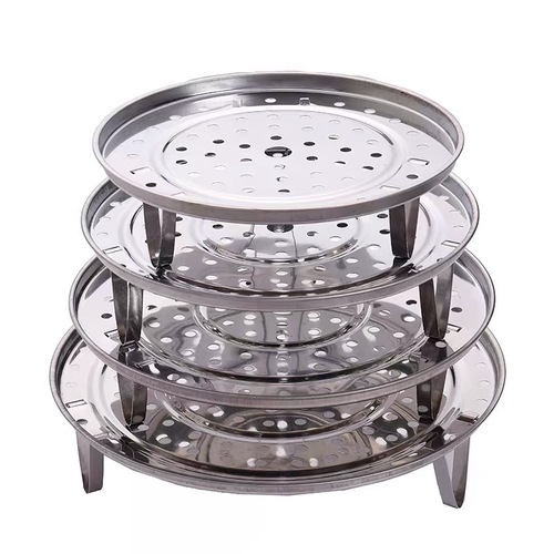 304 stainless steel steamer, kitchen multi-functional high-leg steaming plate, household soup dumpling steamer grid, steaming tray