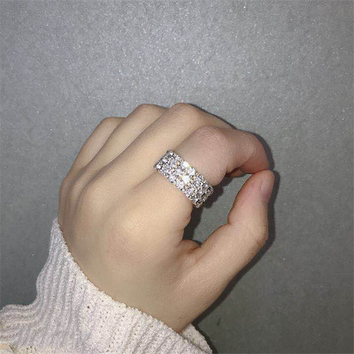 Korean-style trendy rhinestone stretch rings | Mixed ring set | Fashionable, sparkling diamond-studded rings