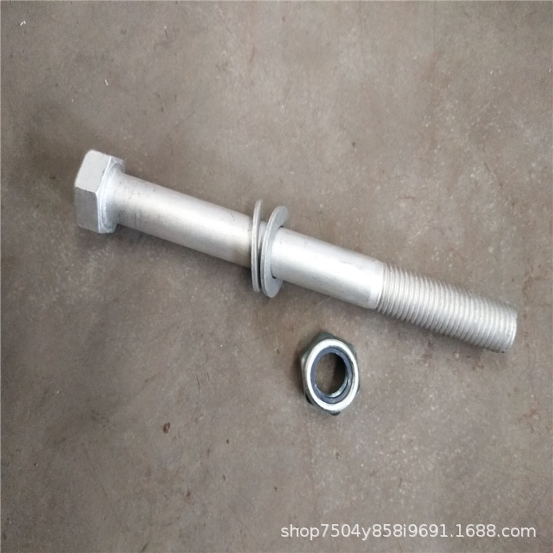 厂家直供施工升降机塔机配件 高强镀锌螺栓M24六角螺栓螺帽