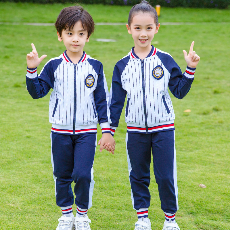 Uniforme escolar para estudiantes de escuela primaria traje de primavera y otoño ropa de clase de maestro para niños estilo universitario británico otoño jardín de infantes ropa de jardín traje de dos piezas