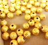 Bronze accessories light beads grinding pearl watermelon beads to transport beads, small gold beads, beads with vacuum -plated DIY accessories