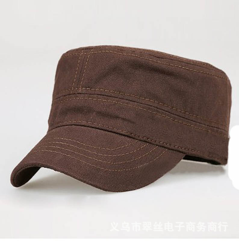 Sombrero plano de los hombres sombrero militar monocromo simple sombrero al por mayor al aire libre sombrero plano de los hombres y las mujeres