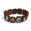 Organic wooden bracelet suitable for men and women, oil paint, rosary, accessory, Aliexpress, wholesale