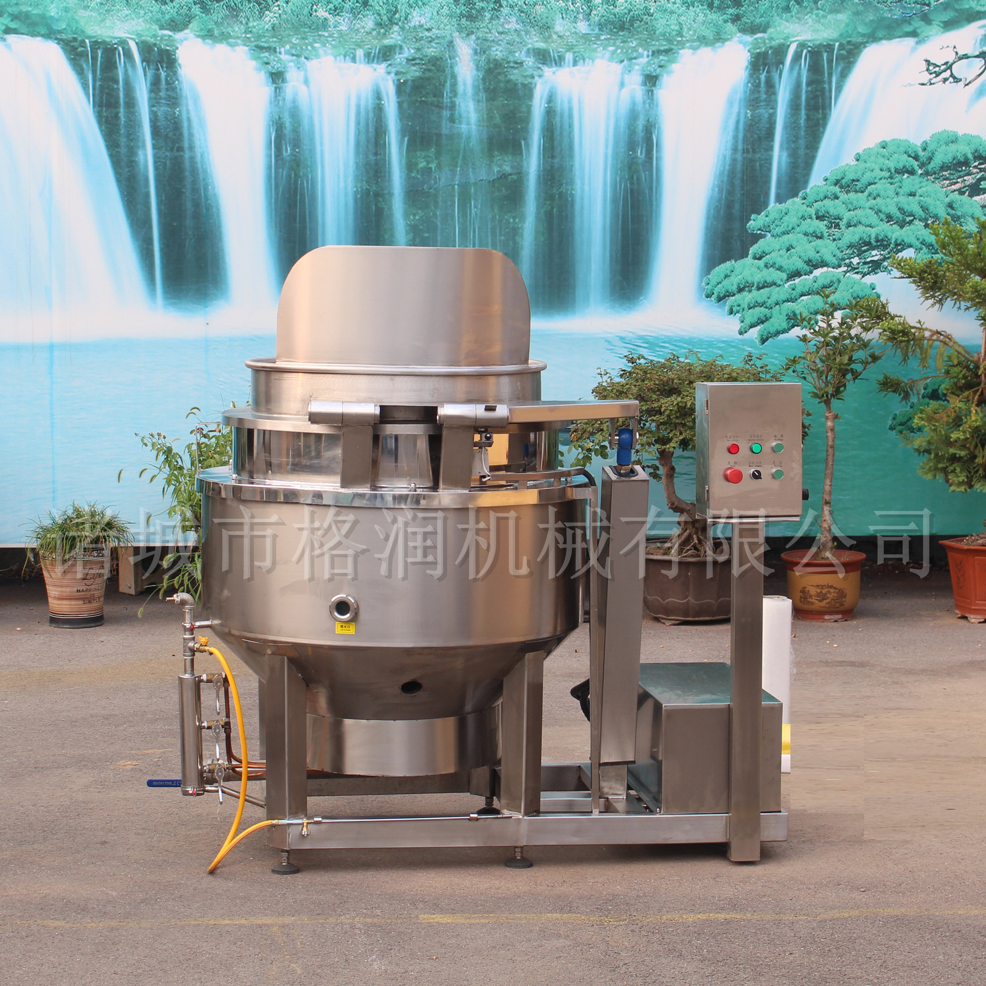 自动翻锅出料焯水锅 土豆片胡萝卜片杀青机 果蔬焯水机器