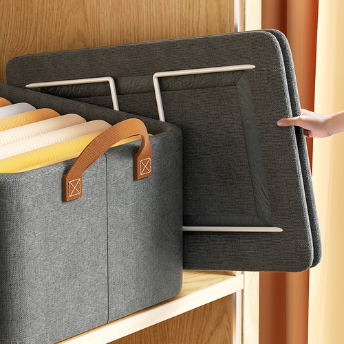 Clothes and trousers storage box, household seasonal organizer, drawer-type wardrobe, clothing layering artifact, foldable partitions