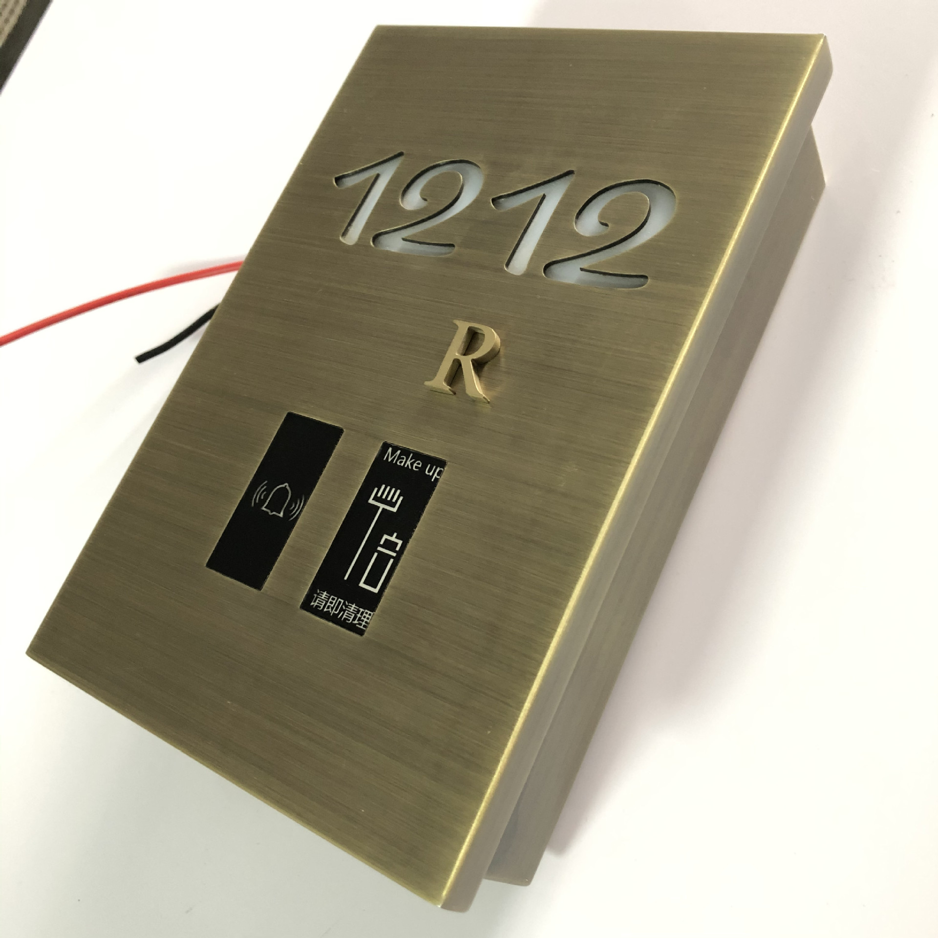 供应仿古数字门牌切割不锈钢焊接成型发光房号门牌数字房间号代发