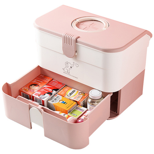 Medicine box household medicine box plastic first aid box portable multi-layer storage box large drawer medicine box