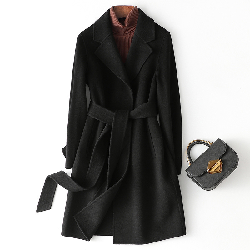 Double-Sided Wool Coat for Women, Mid-Length, New Autumn and Winter Style, Elegant Woolen Coat for Petite Women, Wholesale and Dropshipping Double-Sided Wool Coat for Women, Mid-Length, New Autumn and Winter Style, Elegant Woolen Coat for Petite Women, Wholesale and Dropshipping
