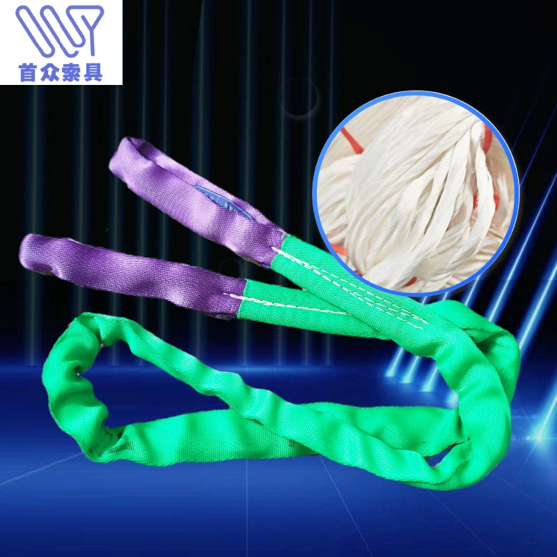 WY высокопрочный гибкий подъемный ремень 3 тонны двойная Пряжка полиэфирный строп двойная Пряжка подъемный строп крана прямые поставки с завода