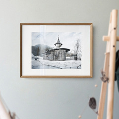 實木畫框掛牆質相框裱框架8k任意尺寸4開裝裱拼圖框架24寸畫框