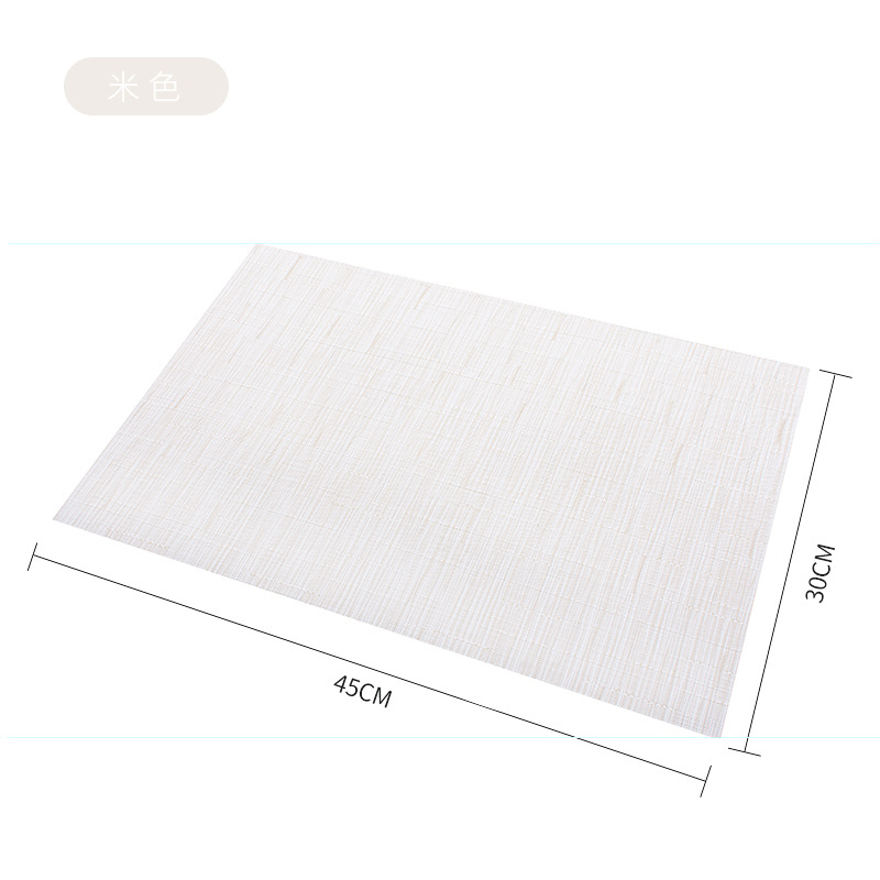 Ningxin placemat Estilo nórdico colorido bambú tersin aislamiento placemat PVC impermeable estera de mesa estera de aislamiento al por mayor
